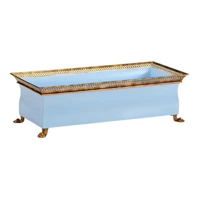 French Tole Planter – Blue