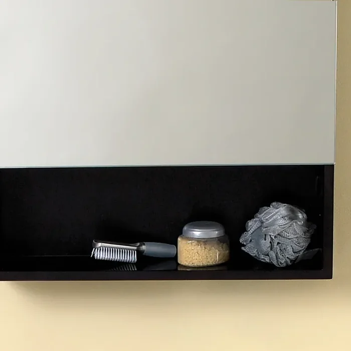 Fresca 24″ Espresso Bathroom Medicine Cabinet W/ Small Bottom Shelf – FMC6124ES