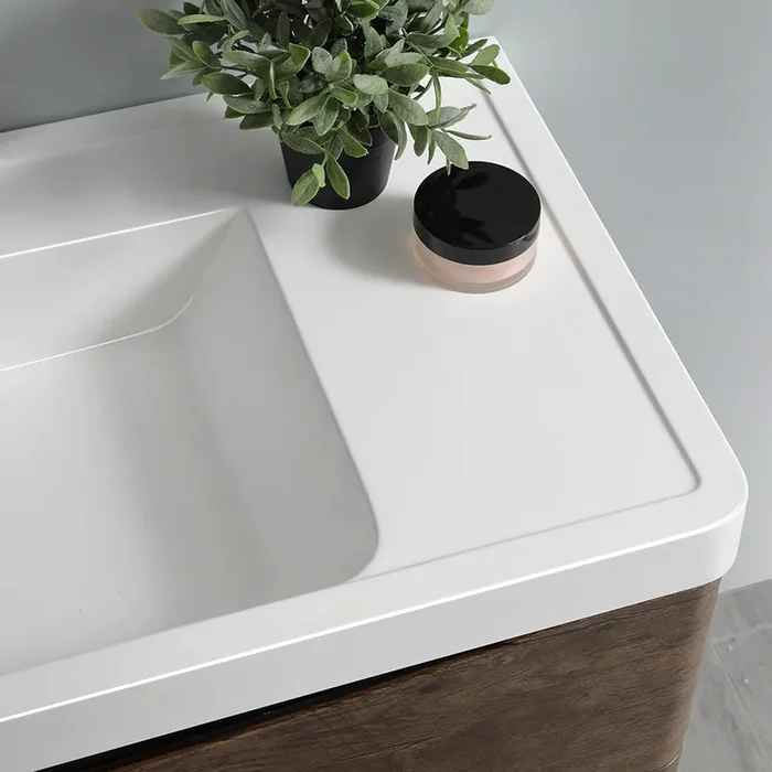 Fresca Tuscany 48″ Rosewood Free Standing Double Sink Modern Bathroom Vanity W/ Medicine Cabinet – FVN9148RW-D