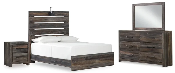 Full Panel Bed, Dresser, Mirror, And Nightstand