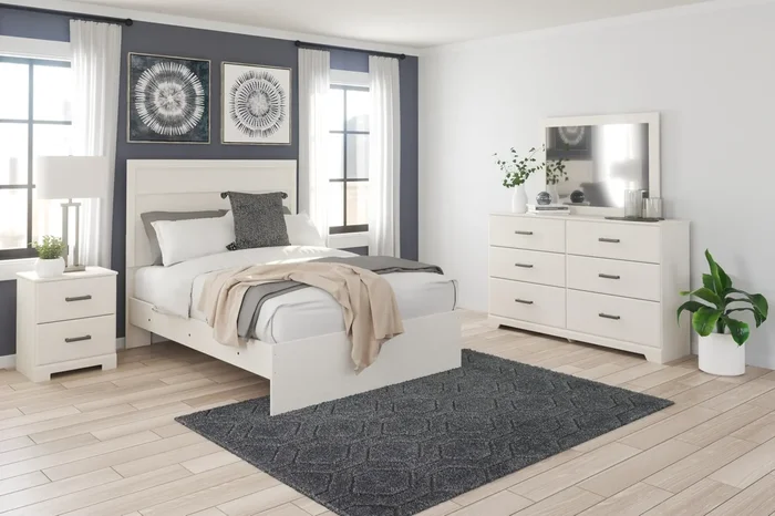 Full Panel Bed, Dresser, Mirror And Nightstand