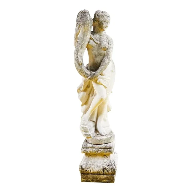 Garden Statue in Cement and Marble Dust, 1950s