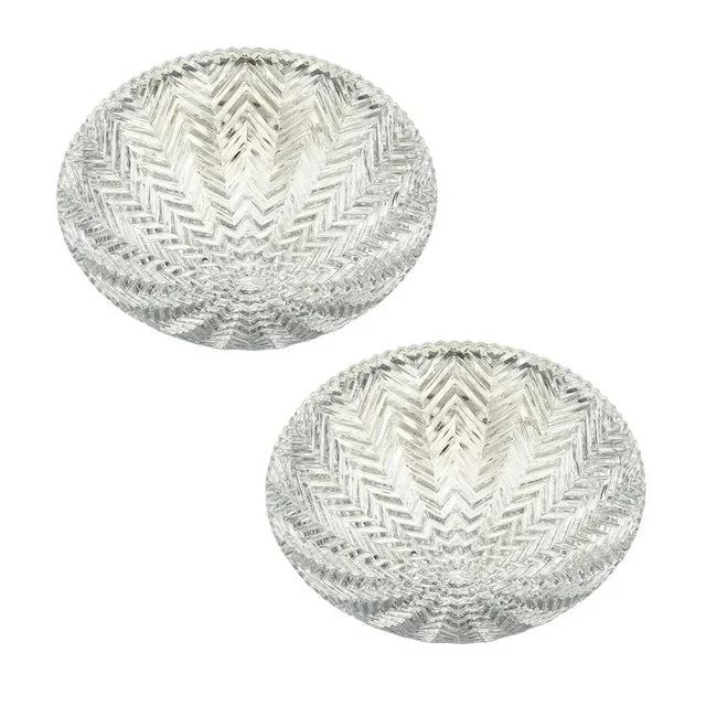 Geometric Glass Ceiling Lights from Limburg, 1970s, Set of 2