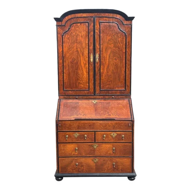 George I Walnut Bureau Bookcase, 1720s
