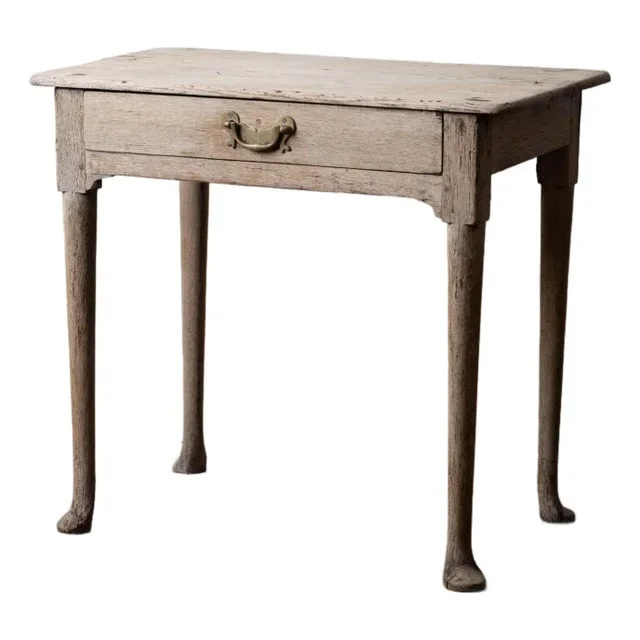 Georgian Bleached Oak Lowboy, 18th Century