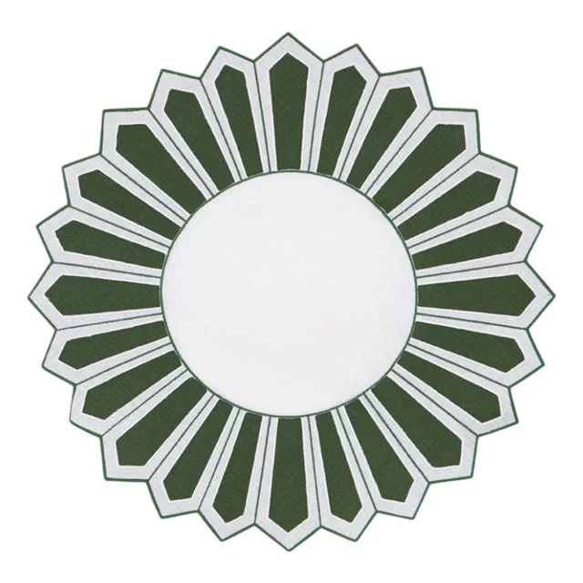 Gernika Sol Green Linen Placemat by Los Encajeros
