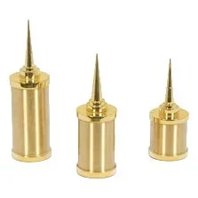 Gilded Brass Candleholders, Set of 3