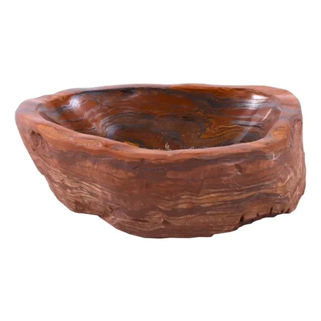 Golden Tiger Eye Geode Hand Carved Semiprecious Stone Vessel Sink