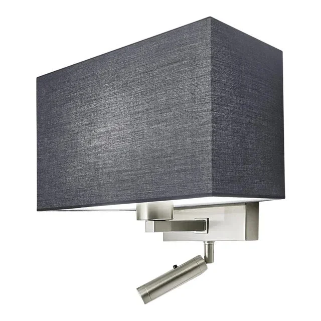 Gotham Lighting Brushed Nickel Led Focus Reading Light With Shade