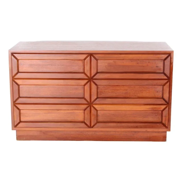 Graphic Chest of Drawers in Wood, 1970s