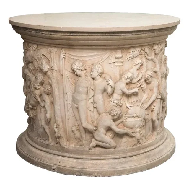 Greco Roman Circular Fountain as Centre Table