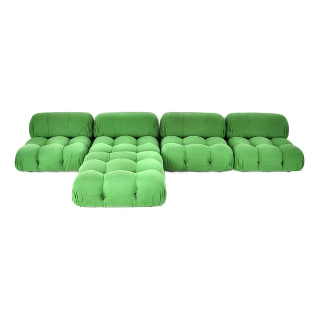 Green Camaleonda Sofa Set by Mario Bellini for B&b Italia, 1970s, Set of 5