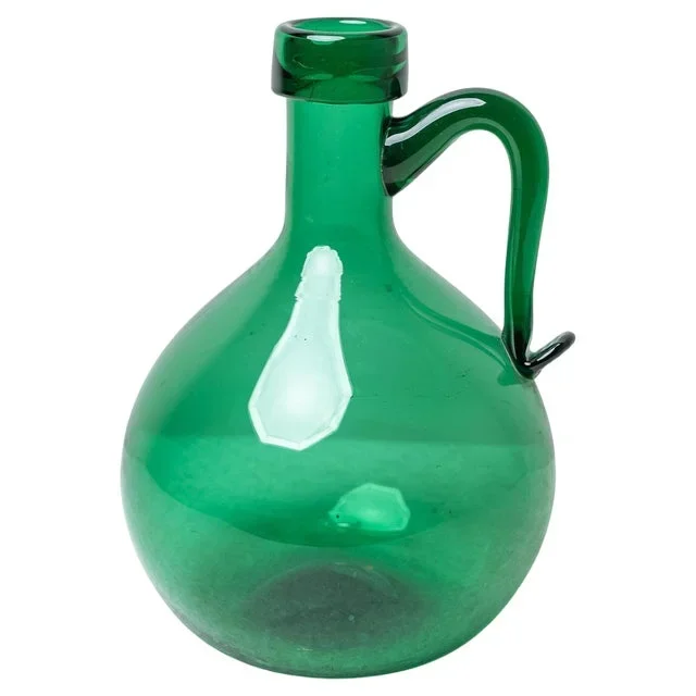 Green Glass Pitcher, 1950s