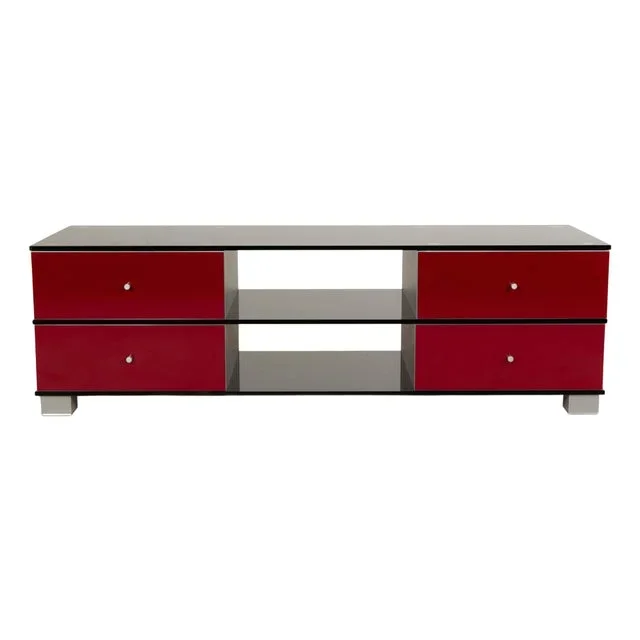 Grey and Red Glass Sideboard from Spectral