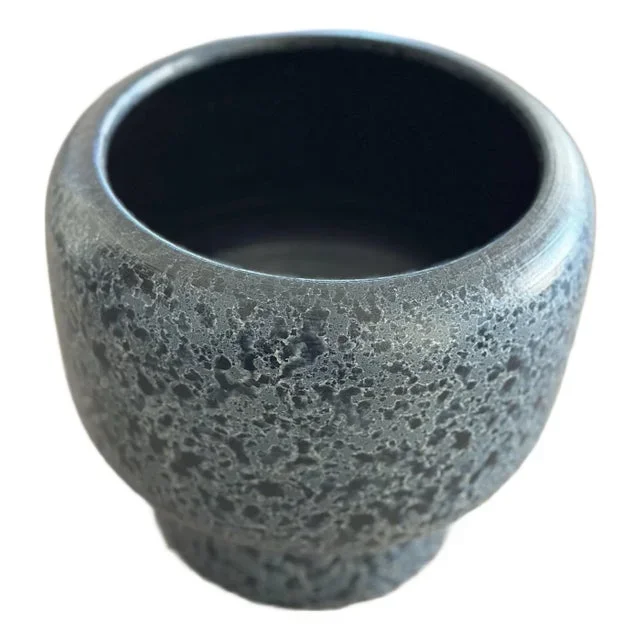 Grey Blue Tortoise Finish Planter/ Vase