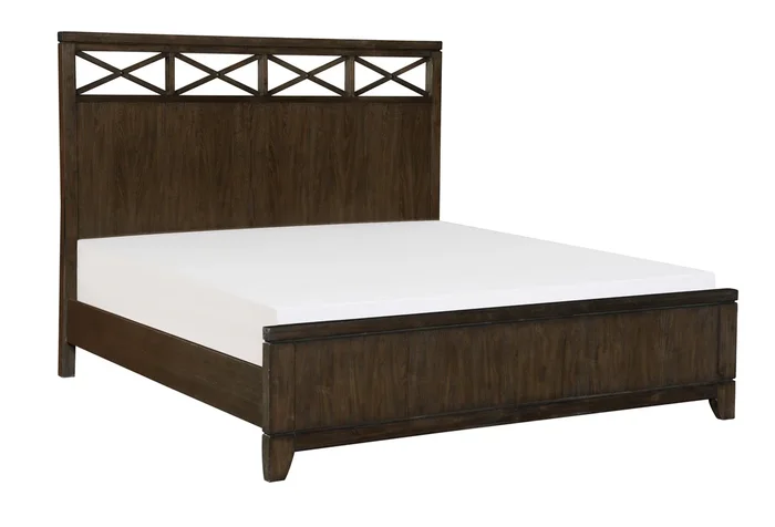 Griggs Dark Brown King Panel Bed