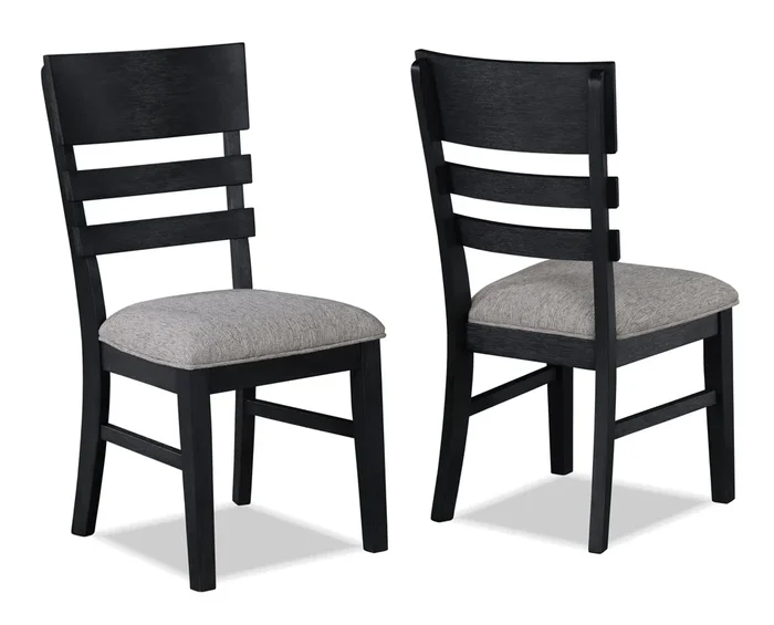 Guthrie Black/Gray Dining Side Chair, Set of 2