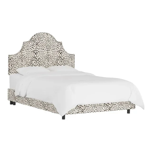 Halsted Bed in Cream Grey Washed Cheetah, Full