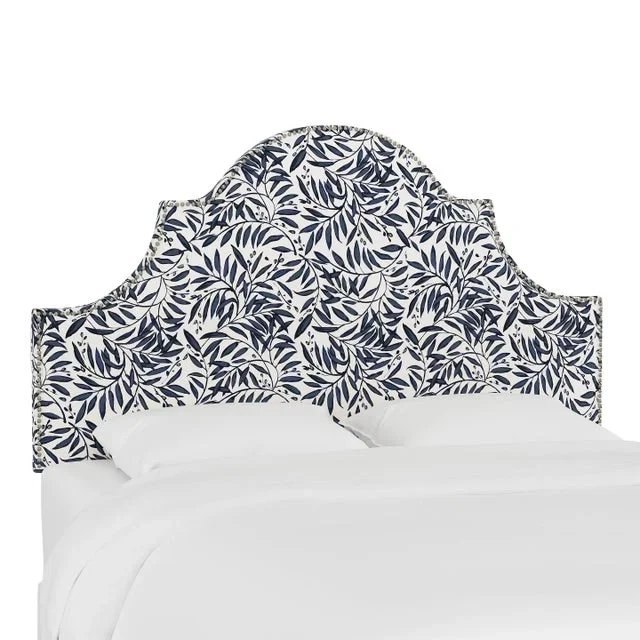 Halsted Headboard in Blue Voysey Vine, Twin