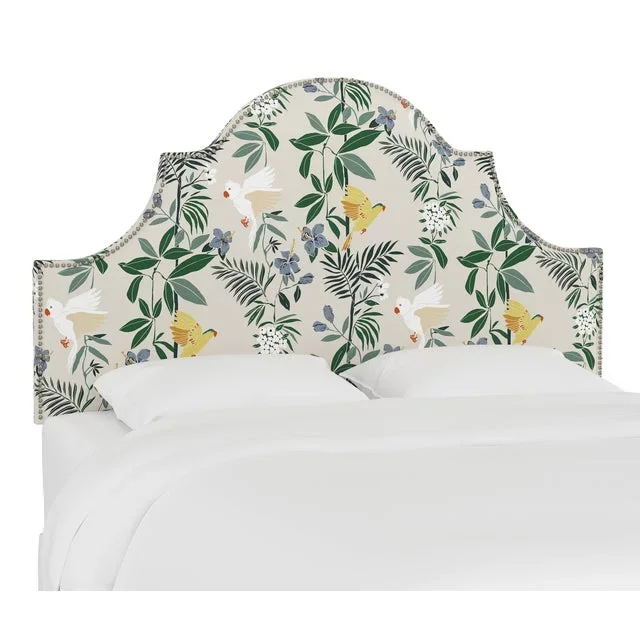 Halsted Headboard in Cream Belize Chinoiserie, Queen