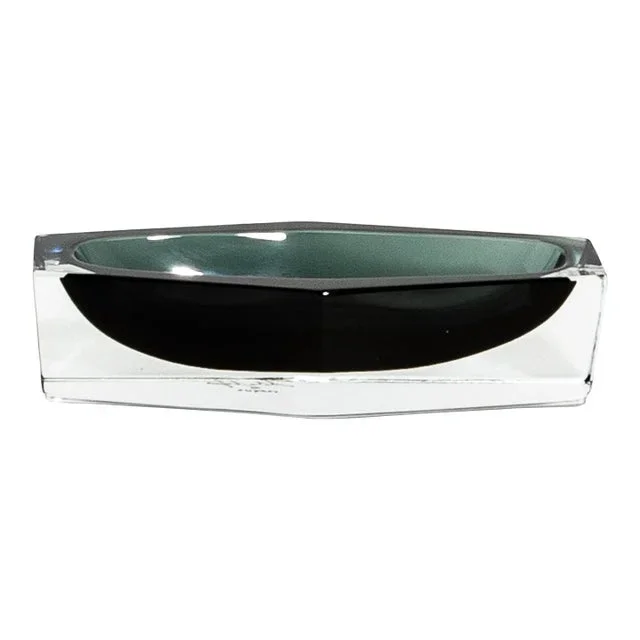 Hand-Blown Murano Ashtray in Grey