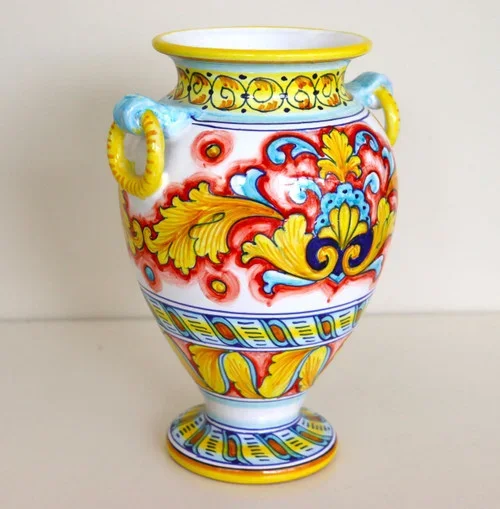 Hand Painted Vase Made In Italy