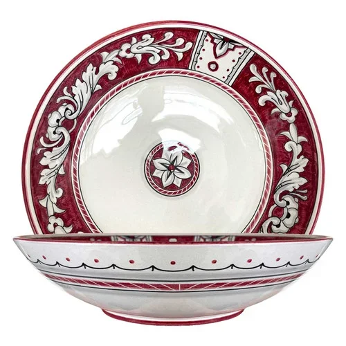 Handcrafted Italian Pottery Bowl – 600 Fondo Rosso
