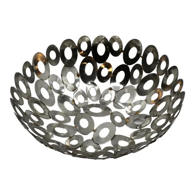 Handmade Geometric Silver Bowl