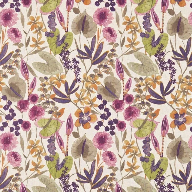 Harlequin Nalina Fabric in Loganberry/Raspberry/Apricot