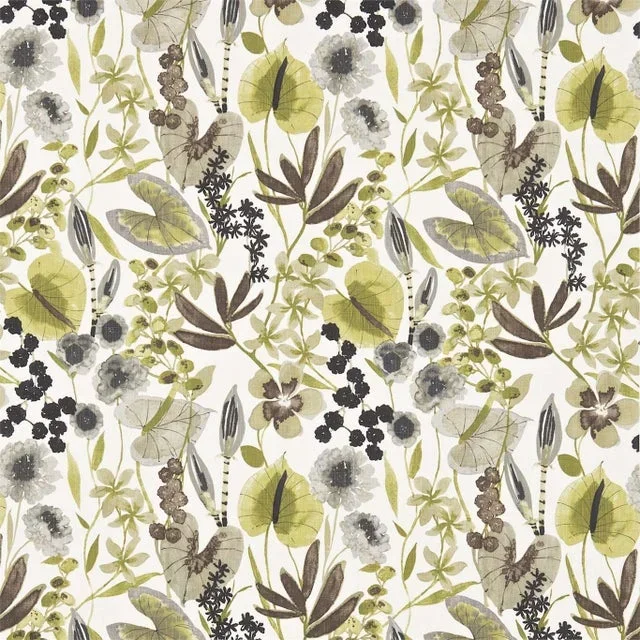 Harlequin Nalina Fabric in Zest/Cocoa/Stone