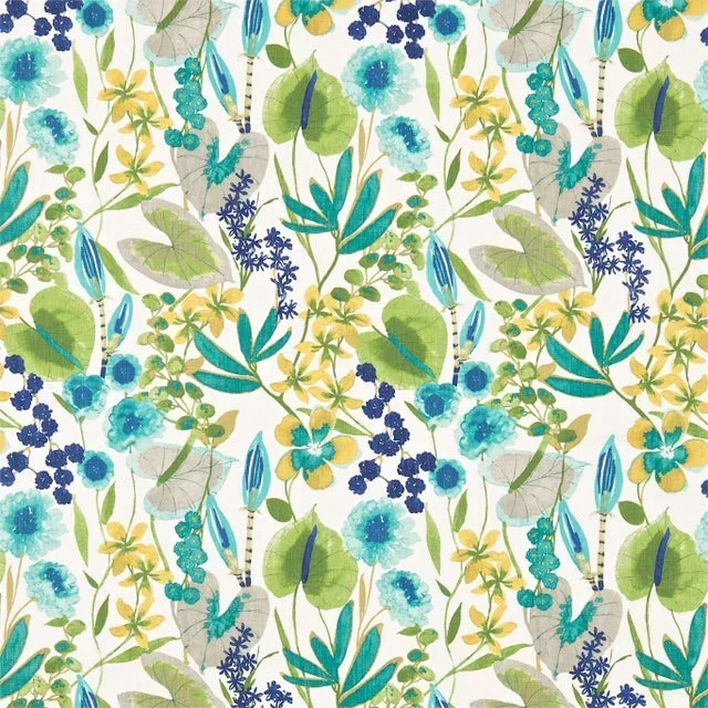 Harlequin Nalina Fabric in Zest/Lagoon/Gooseberry