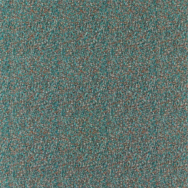 Harlequin Nickel Fabric in Teal/Rust