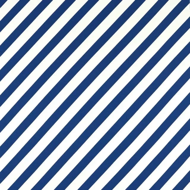 Harlequin Paper Straw Stripe Fabric in Lapis