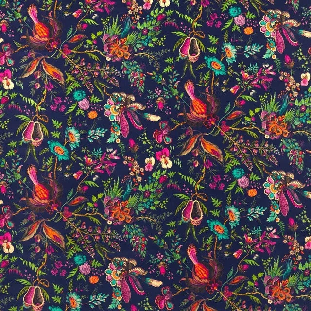 Harlequin Wonderland Floral Fabric in Sapphire/Spinel/Emerald – a Sample
