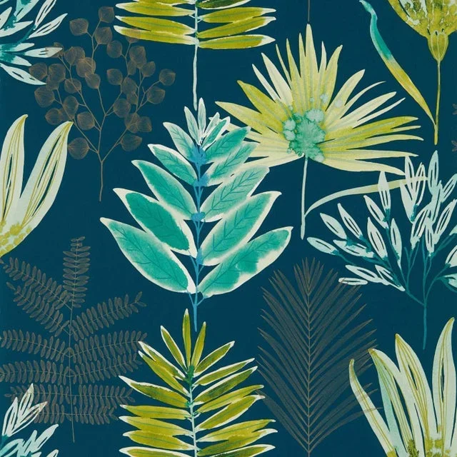 Harlequin Yasuni Wallpaper in Emerald/Zest – a Sample