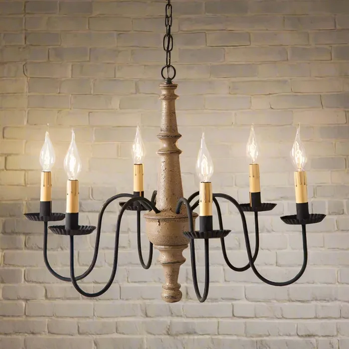 Harrison Wooden Chandelier in Americana Pearwood