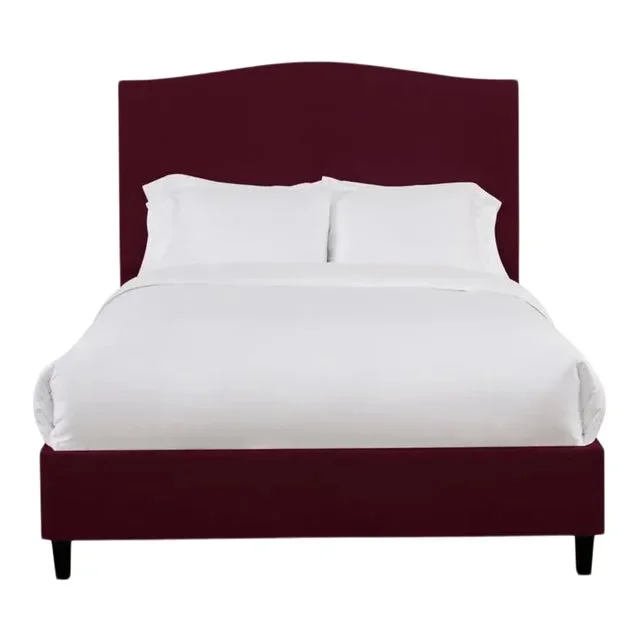 Hazel California King Bedframe, Wine Velvet