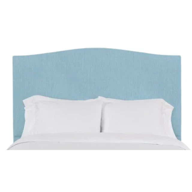 Hazel Queen Headboard, Mosaic Blue Linen