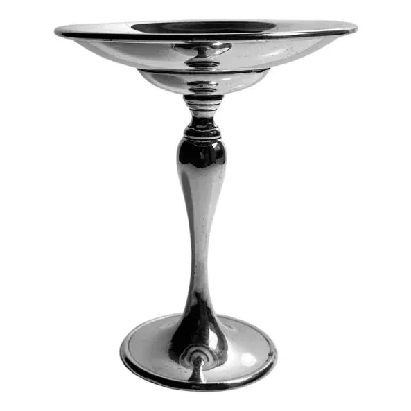 Heavy Silver-Plated Foot Bowl, 1980s