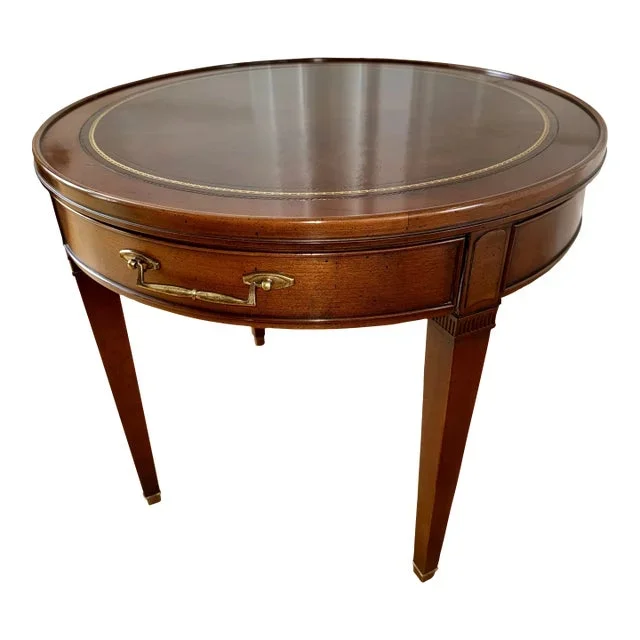 Hekman Leather Top End Table