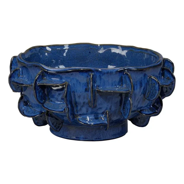 Helios Ceramic Decorative Bowl, Blue
