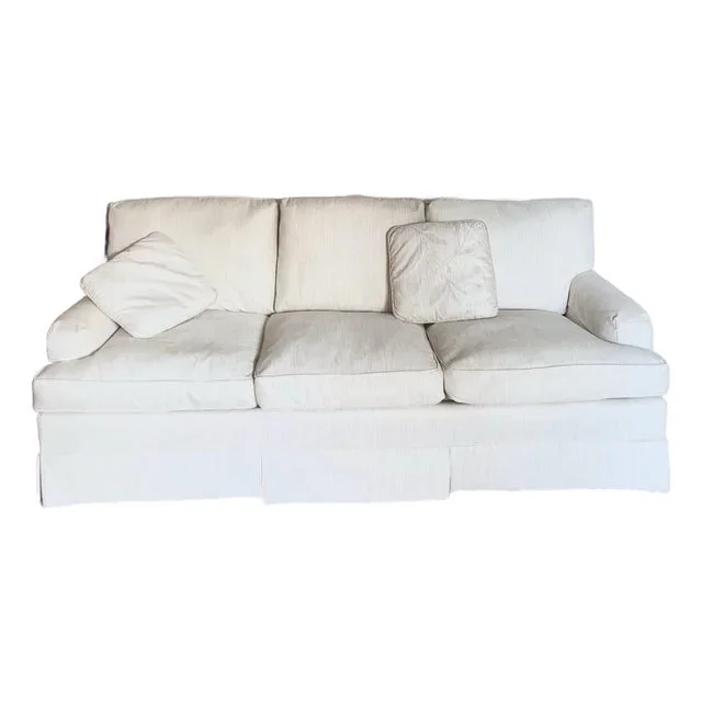 Henredon Custom Folio Sofa – 1986 Vintage, Macy’s Provenance, Down/Feather Cushions