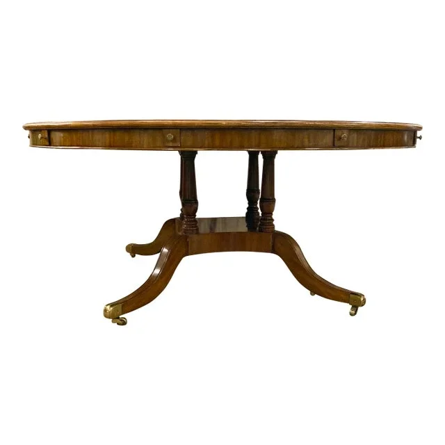 Hepplewhite Leather Top Table