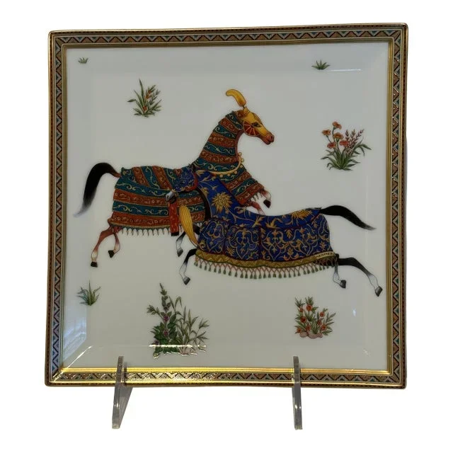 Hermes Chevall d’Orient Square Plate