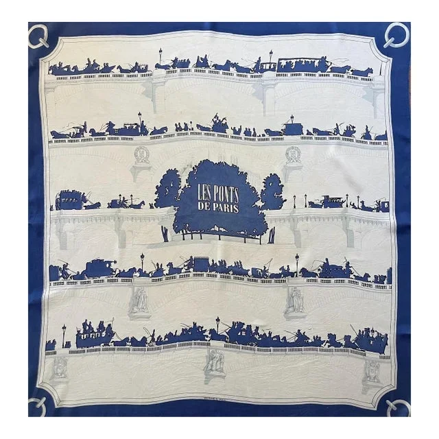 Hermès « Les Ponts De Paris » Silk Scarf 1953