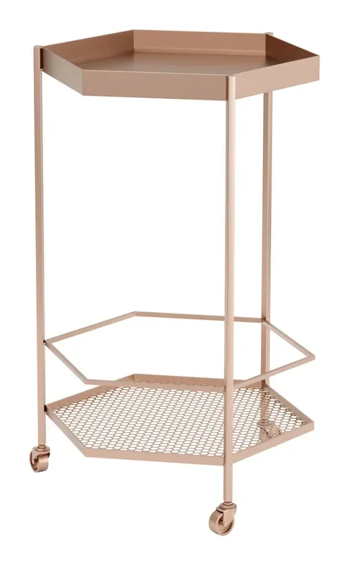 Hex Bar Cart Gold