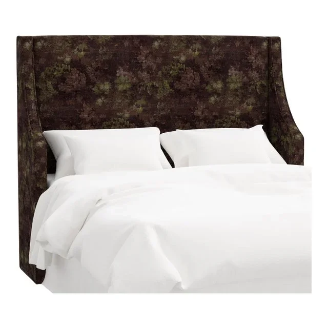 Holden Wingback Headboard in Verdure Merlot, Full/Double