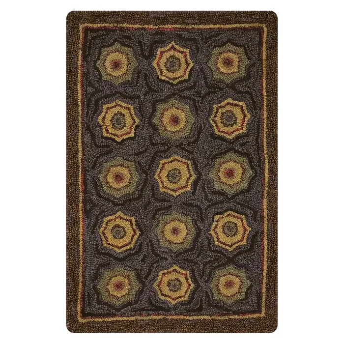 Homespice Decor Lilly Pad Multi Hooked – 2 X 3‘ Rectangular Area Rug