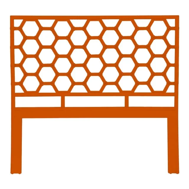 Honeycomb Headboard Queen – Orange