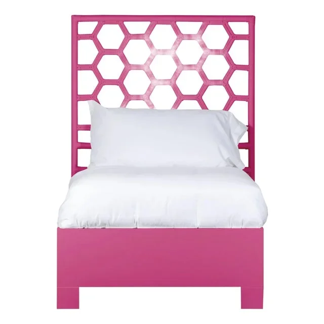 Honeycomb Platform Bed Twin, Hot Pink